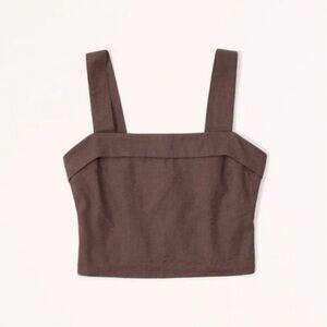 Abercrombie Linen Blend Brown
Foldover Crop Top Small